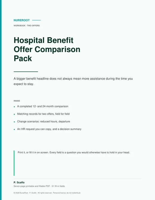 Cover of the Hospital Benefit Offer Comparison Pack